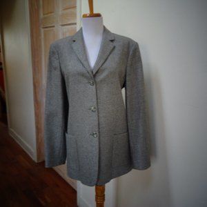 BROOKS 346 GRAY 100% WOOL BLAZER JACKET SIZE 10